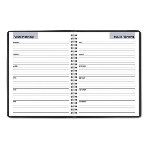 Dayminder Monthly Planner With Notes Column, Ruled Blocks, 8.75 X 7, Black Cover, 12-month (jan To Dec): 2025