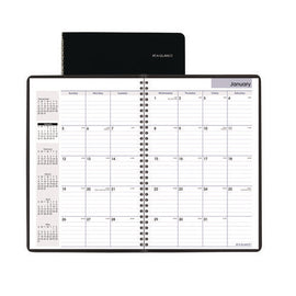 Dayminder Monthly Planner, Ruled Blocks, 12 X 8, Black Cover, 14-month: Dec 2024 To Jan 2026