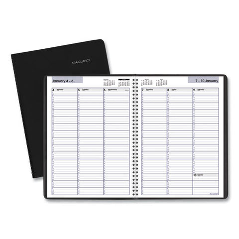 Dayminder Weekly Appointment Book, Vertical-column Format, 11 X 8, Black Cover, 12-month (jan To Dec): 2025