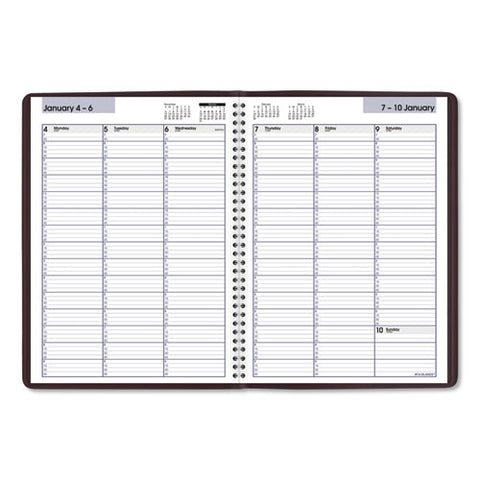 Dayminder Weekly Appointment Book, Vertical-column Format, 11 X 8, Burgundy Cover, 12-month (jan To Dec): 2025