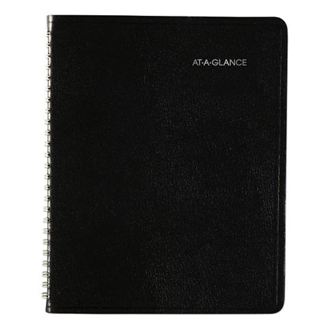 Dayminder Open-schedule Weekly Appointment Book, 8.75 X 7, Black Cover, 12-month (jan To Dec): 2025