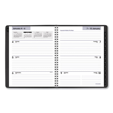 Dayminder Executive Weekly/monthly Refillable Planner, 8.75 X 7, Black Cover, 12-month (jan To Dec): 2025