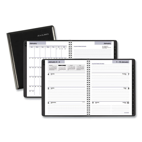 Dayminder Executive Weekly/monthly Refillable Planner, 8.75 X 7, Black Cover, 12-month (jan To Dec): 2025