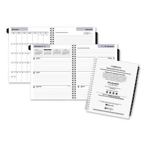 Dayminder Executive Weekly/monthly Refill, 8.75 X 7, White Sheets, 12-month (jan To Dec): 2025