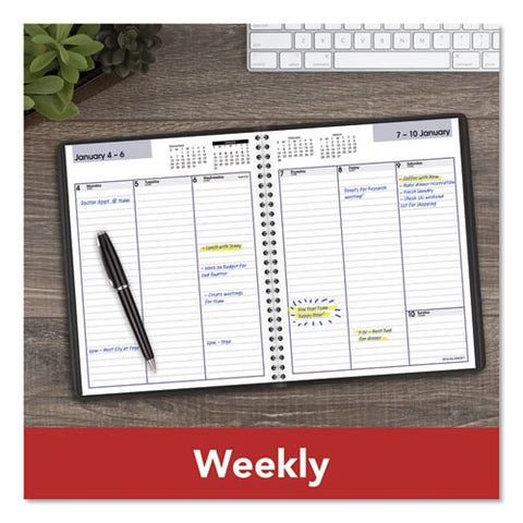 Dayminder Weekly Planner, Vertical-column Format, 8.75 X 7, Black Cover, 12-month (jan To Dec): 2025