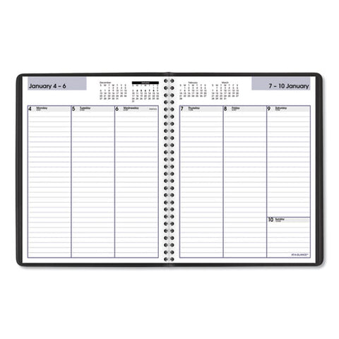 Dayminder Weekly Planner, Vertical-column Format, 8.75 X 7, Black Cover, 12-month (jan To Dec): 2025