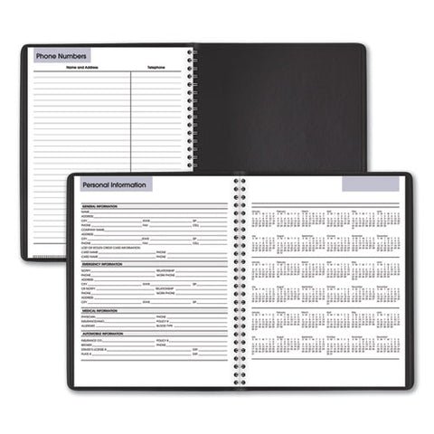 Dayminder Weekly Planner, Vertical-column Format, 8.75 X 7, Black Cover, 12-month (jan To Dec): 2025