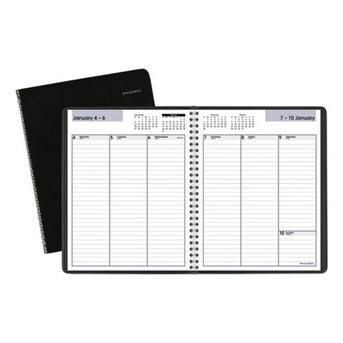 Dayminder Weekly Planner, Vertical-column Format, 8.75 X 7, Black Cover, 12-month (jan To Dec): 2025