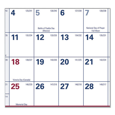 Erasable Vertical/horizontal Wall Planner, 32 X 48, White/blue/red Sheets, 12-month (jan To Dec): 2025