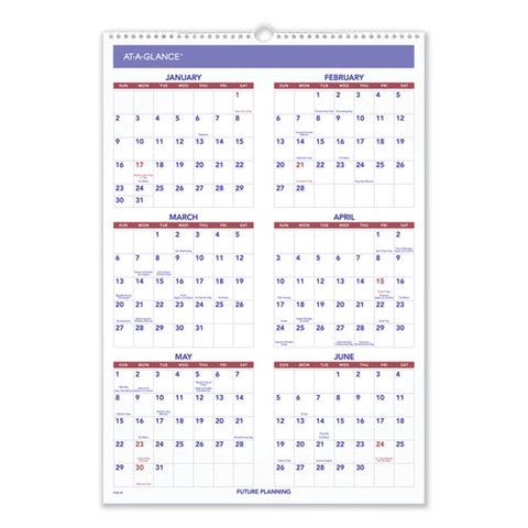 Three-month Wall Calendar, 15.5 X 22.75, White Sheets, 12-month (jan To Dec): 2025