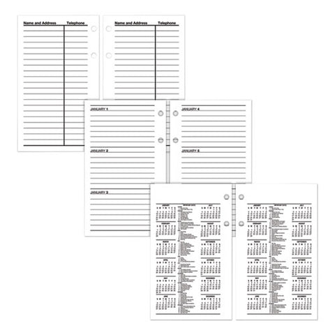 Financial Desk Calendar Refill, 3.5 X 6, White Sheets, 12-month (jan To Dec): 2025