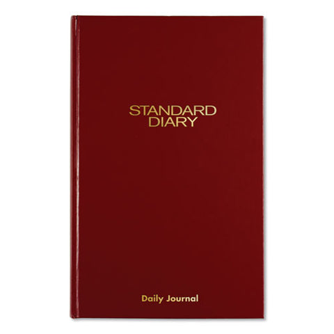 Standard Diary Daily Journal, 2025 Edition, Wide/legal Rule, Red Cover, (210) 12 X 7.75 Sheets