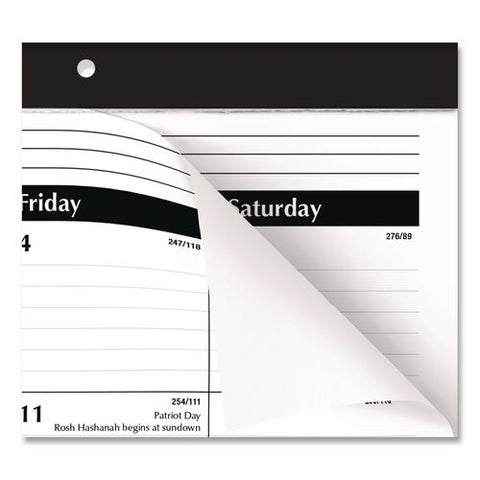 Academic Monthly Deskpad Calendar, White/black Sheets, Black Headband/corners, 21 X 17, 16-month (jan To Dec): 2026 To 2027