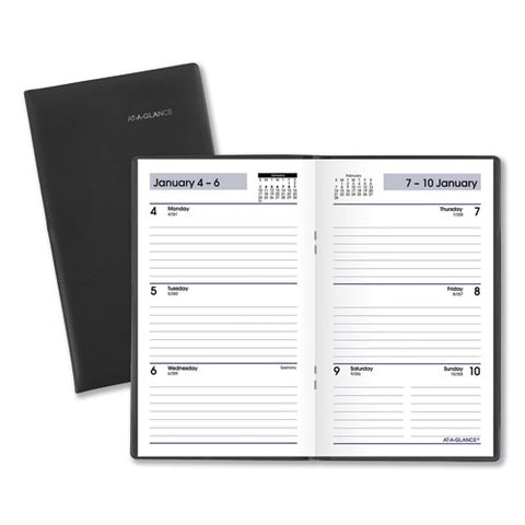 Dayminder Weekly Pocket Planner, 6 X 3.5, Black Cover, 12-month (jan To Dec): 2025