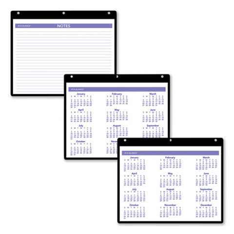 Monthly Desk/wall Calendar With Plastic Backboard And Bonus Pages, 11 X 8, White/violet/red Sheets, 12-month (jan-dec): 2025