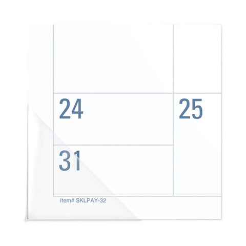 Academic Large Print Desk Pad, 21.75 X 17, White/blue Sheets, 12 Month (july To June): 2024 To 2025