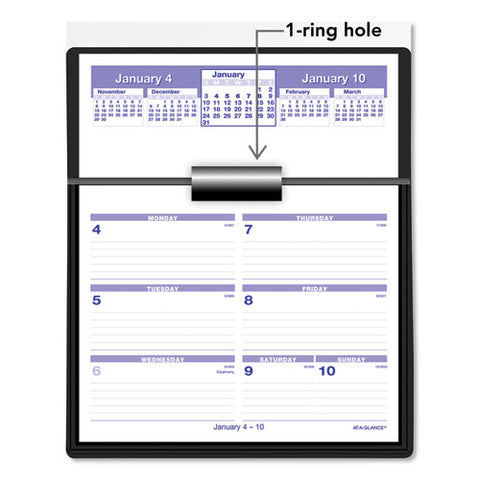 Flip-a-week Desk Calendar And Base, 7 X 5.5, White Sheets, 12-month (jan To Dec): 2025