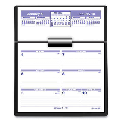 Flip-a-week Desk Calendar And Base, 7 X 5.5, White Sheets, 12-month (jan To Dec): 2025