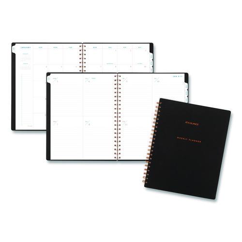 Signature Collection Weekly/monthly Planner, 11 X 8.5, Black Cover, 12-month (jan-dec): 2026