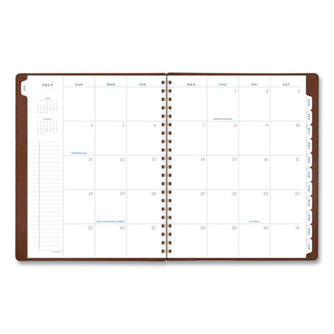 Signature Collection Academic Weekly/monthly Planners, 11.5 X 8, Distressed Brown Cover, 13-month (july-july): 2024-2025