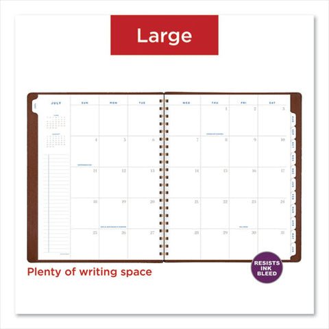 Signature Collection Academic Weekly/monthly Planners, 11.5 X 8, Distressed Brown Cover, 13-month (july-july): 2024-2025