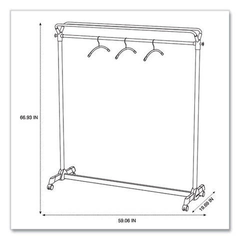 Large Capacity Garment Rack, 63.5w X 21.25d X 67.5h, Black/silver