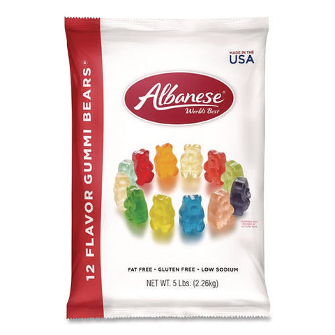 Gummi Bears, 12 Assorted Fruit Flavors, 5 Lb Bag