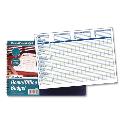 Home/office Weekly/monthly Budget Book, Two-page Spread: 15 Columns, Royal Blue Cover, 7 X 10 Sheets, 32 Sheets/book