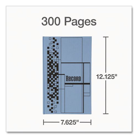 Record Ledger Book, Record-style Rule, Blue Cover, 12.12 X 7.62 Sheets, 300 Sheets/book