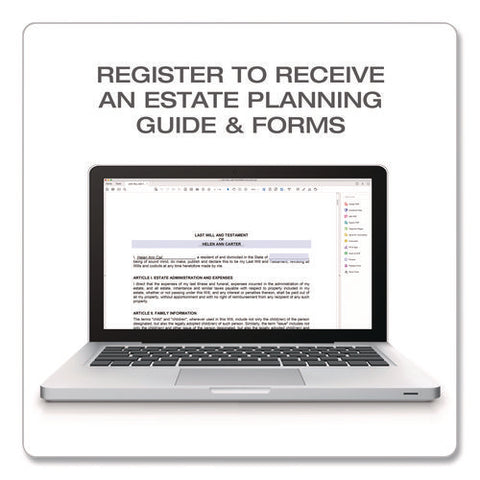 Last Will And Testament Digital Forms Kit With Manual And Estate Guide, Inkjet/laser, 8.5 X 11, Unlimited Number Of Forms