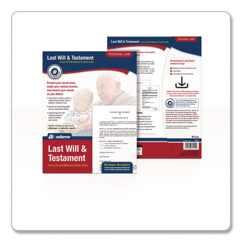 Last Will And Testament Digital Forms Kit With Manual And Estate Guide, Inkjet/laser, 8.5 X 11, Unlimited Number Of Forms