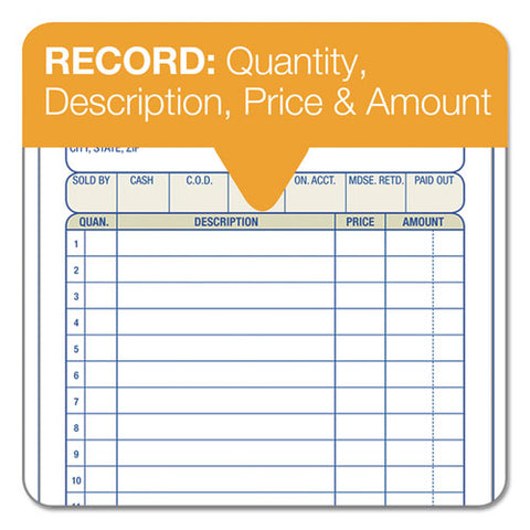 Multipart Sales Order Pad, Three-part Carbonless, 3.25 X 7.13, 50 Forms Total