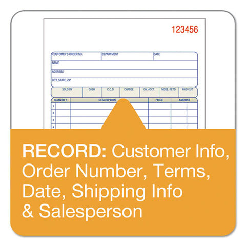 Multipart Sales Order Pad, Three-part Carbonless, 5.56 X 7.94, 50 Forms Total