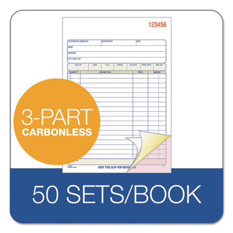 Multipart Sales Order Pad, Three-part Carbonless, 5.56 X 7.94, 50 Forms Total