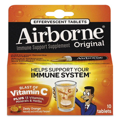 Immune Support Effervescent Tablet, Zesty Orange, 10/box