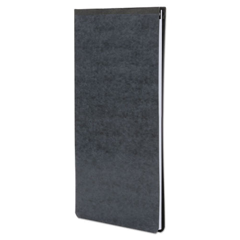 Pressboard Report Cover With Tyvek Reinforced Hinge, Two-piece Prong Fastener, 2" Capacity, 8.5 X 14, Black/black