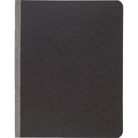 Pressboard Report Cover With Tyvek Reinforced Hinge, Two-piece Prong Fastener, 3" Capacity, 8.5 X 11, Black/black