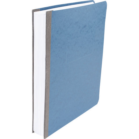 Pressboard Report Cover With Tyvek Reinforced Hinge, 2-hole Prong Fastener, 3" Capacity, 8.5 X 11, Light Blue