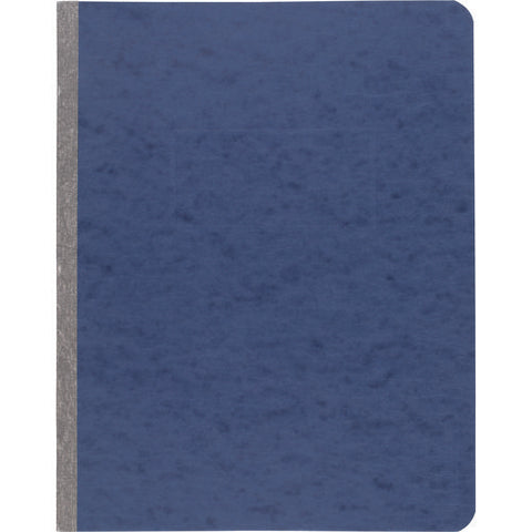 Pressboard Report Cover With Tyvek Reinforced Hinge, Two-piece Prong Fastener, 3" Capacity, 8.5 X 11, Dark Blue/dark Blue