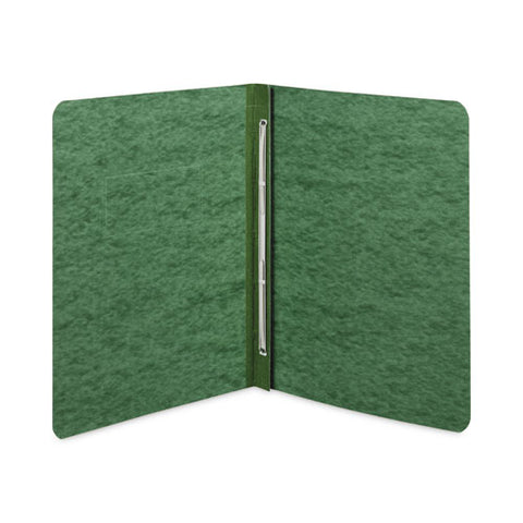 Pressboard Report Cover With Tyvek Reinforced Hinge, Two-piece Prong Fastener, 3" Capacity, 8.5 X 11, Dark Green/dark Green