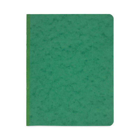 Pressboard Report Cover With Tyvek Reinforced Hinge, Two-piece Prong Fastener, 3" Capacity, 8.5 X 11, Dark Green/dark Green