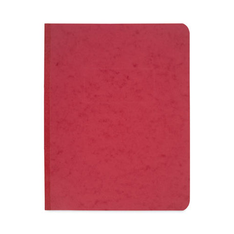 Pressboard Report Cover With Tyvek Reinforced Hinge, Two-piece Prong Fastener, 3" Capacity, 8.5 X 11, Red/red