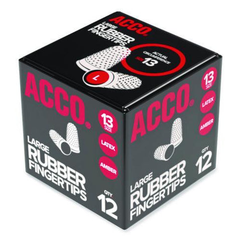 Rubber Finger Tips, 13 (large), Amber, Dozen