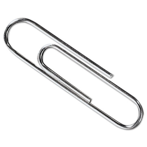 Paper Clips, #3, Smooth, Silver, 100 Clips/box, 10 Boxes/pack