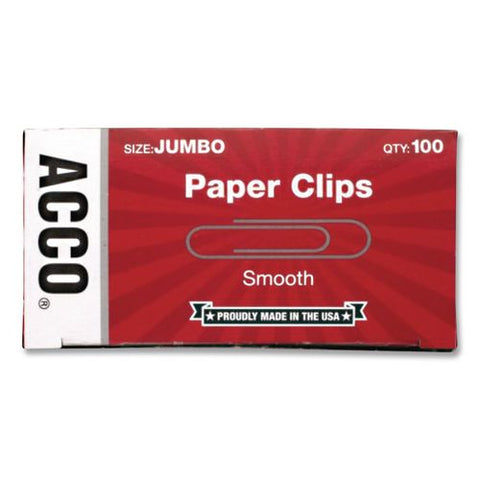 Paper Clips, #1, Smooth, Silver, 100 Clips/box
