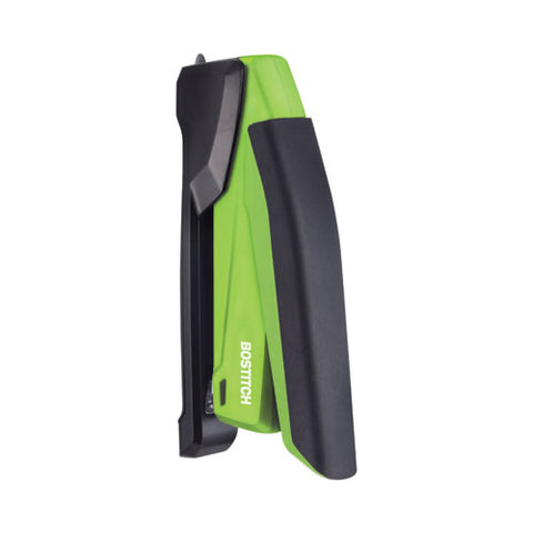 Inpower One-finger 3-in-1 Desktop Stapler With Antimicrobial Protection, 20-sheet Capacity, Green/black