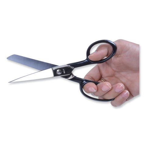 Hot Forged Carbon Steel Shears, 7" Long, 3.13" Cut Length, Straight Black Handle