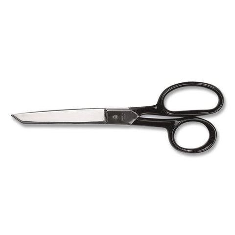 Forged Steel Standard Scissors, 8" Long, Straight Black Handle