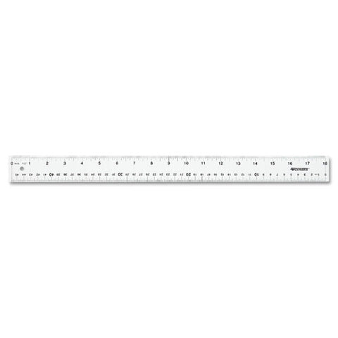 Clear Flexible Acrylic Ruler, Standard/metric, 18" Long, Clear