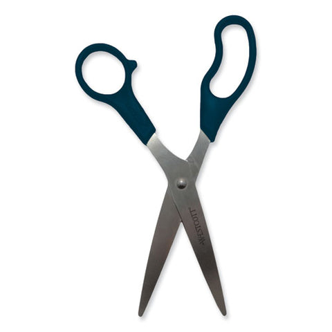 Value Line Stainless Steel Shears, 8" Long, 3.5" Cut Length, Offset Black Handle